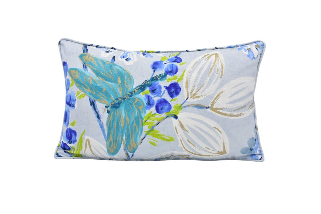 Designers Guild - Kimono Blossom - Delft - Stunning Metallic Effect Cushion Cover Throw Pillow Handmade Designer Home Decor
