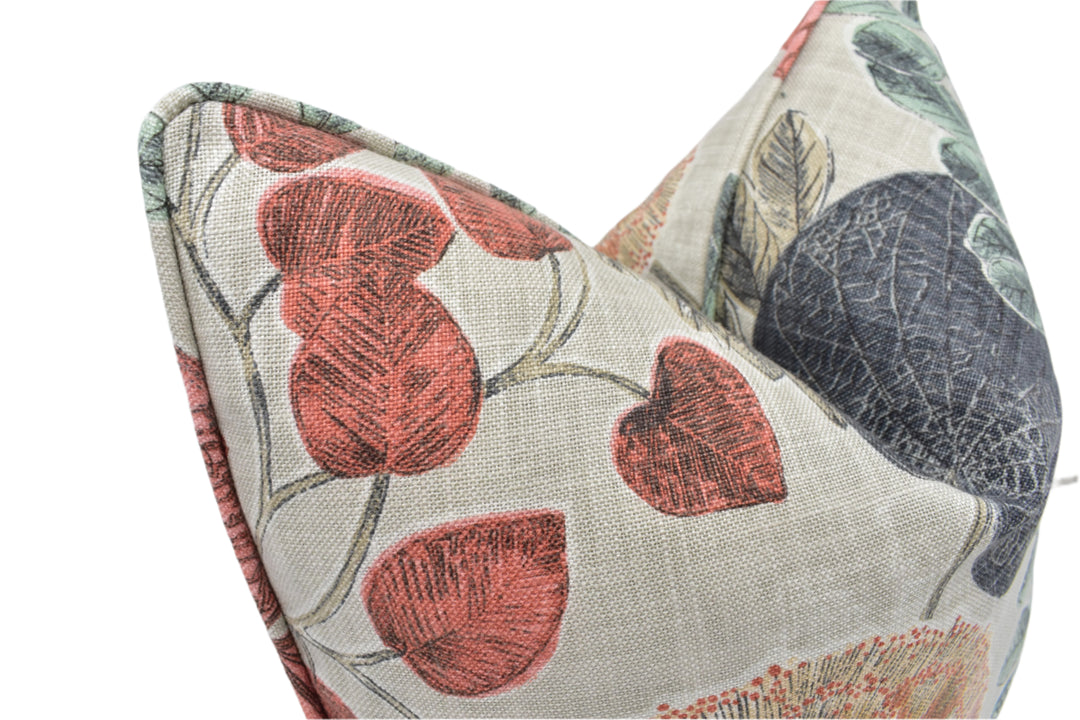 Harlequin – Dardanella – Amber / Mint – Cushion Cover – Luxe Botanical Linen