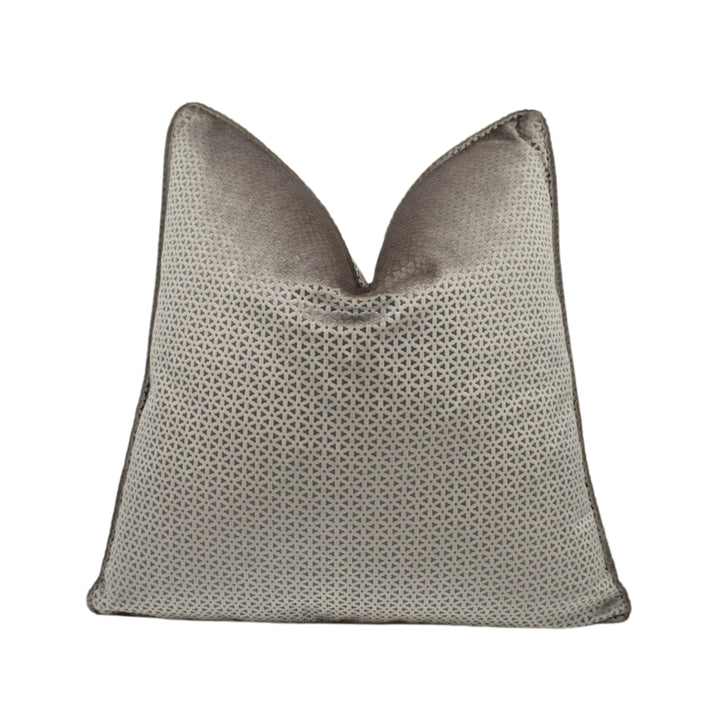 Clarke &amp; Clarke – Loreto – Taupe – Cushion Cover – Diamond Pattern Velvet