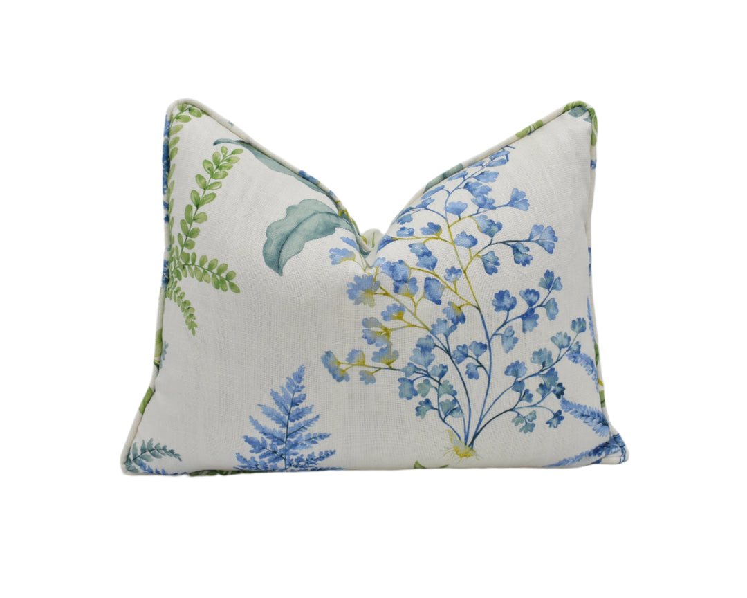 GP & J Baker - Ferndown – Blue – Cushion Cover – Meadow Floral Cotton-Linen