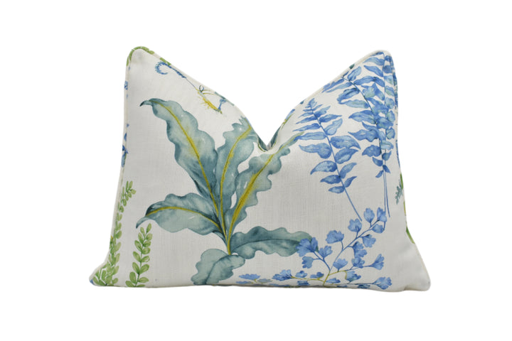 GP & J Baker - Ferndown – Blue – Cushion Cover – Meadow Floral Cotton-Linen