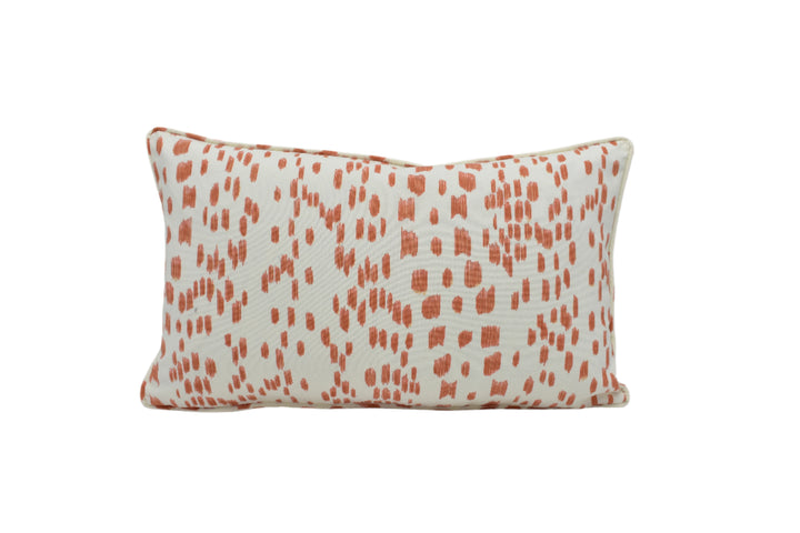 Brunschwig & Fils – Les Touches – Tangerine – Cushion Cover – Bold Spotted Cotton