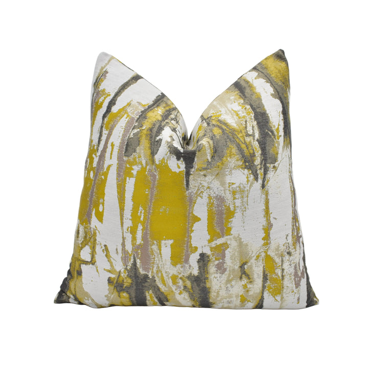 Harlequin – Eco Takara – Ochre / Temple Grey – Cushion Cover – Modern Earthy Jacquard Accent