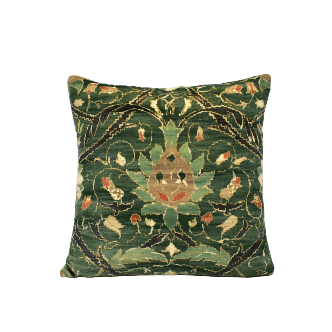 William Morris - Montreal Velvet - Forest / Teal - Cushion Cover – Lush Heritage Floral Accent