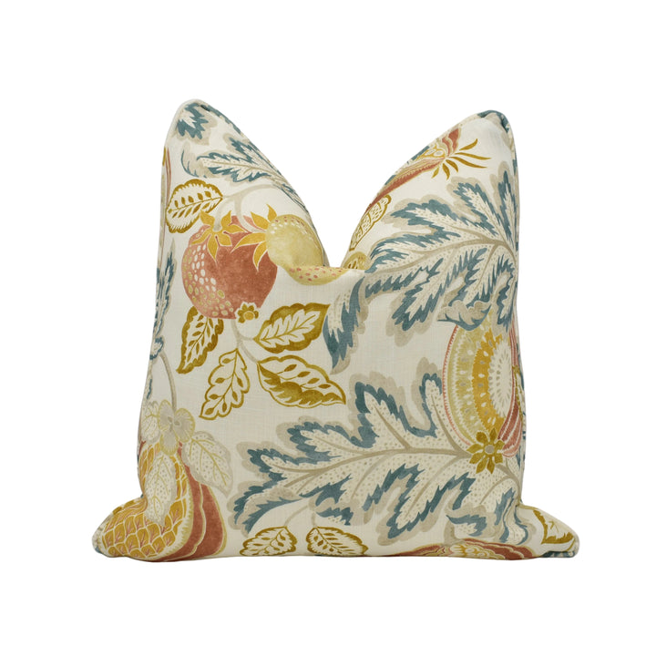 Sanderson – Cantaloupe – Sandstone/Agave – Cushion Cover – Outdoor Botanical Linen