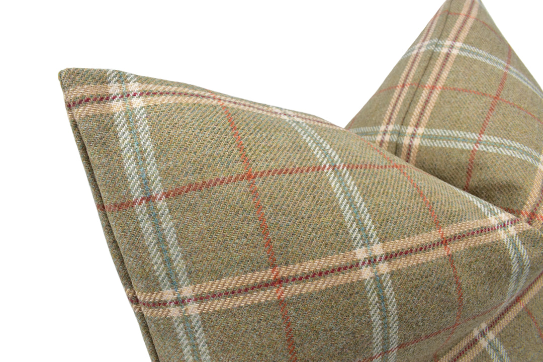 Mulberry - Islay - Lovat – Cushion Cover – Classic Plaid & Layered Interiors