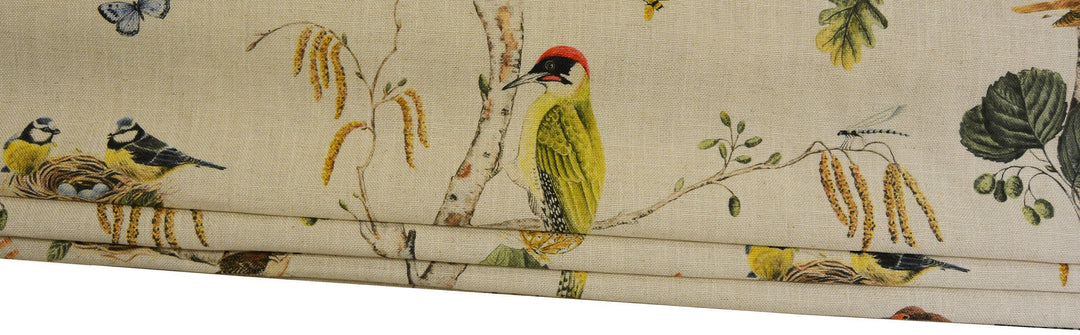 Sanderson - Woodland Chorus - Linen / Multi - Made To Measure Professionally Made Roman Blind.