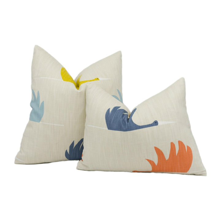 Scion - Colin Crane - Pink Grapefruit / Ink / Sky - Charming Colin Crane Cushion Cover - Handmade Throw Pillow - Designer Home Decor.