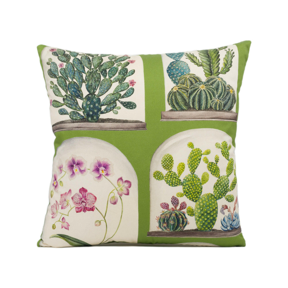 Sanderson - Terrariums - Botanical Green - Stunning Designer Cushion Cover Home Décor Throw Pillow.