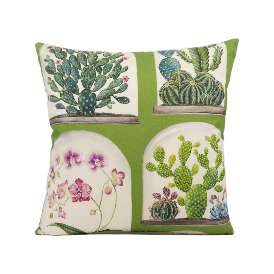 Sanderson - Terrariums - Botanical Green - Stunning Designer Cushion Cover Home Décor Throw Pillow.