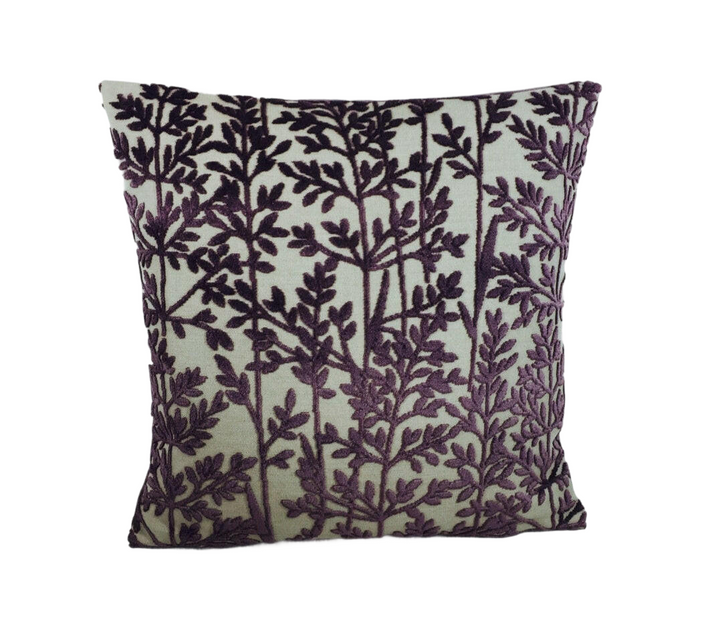 Voyage - Batur - Fig - Stunning Woven Velvet Cushion Cover Throw Pillow Designer Home Decor.