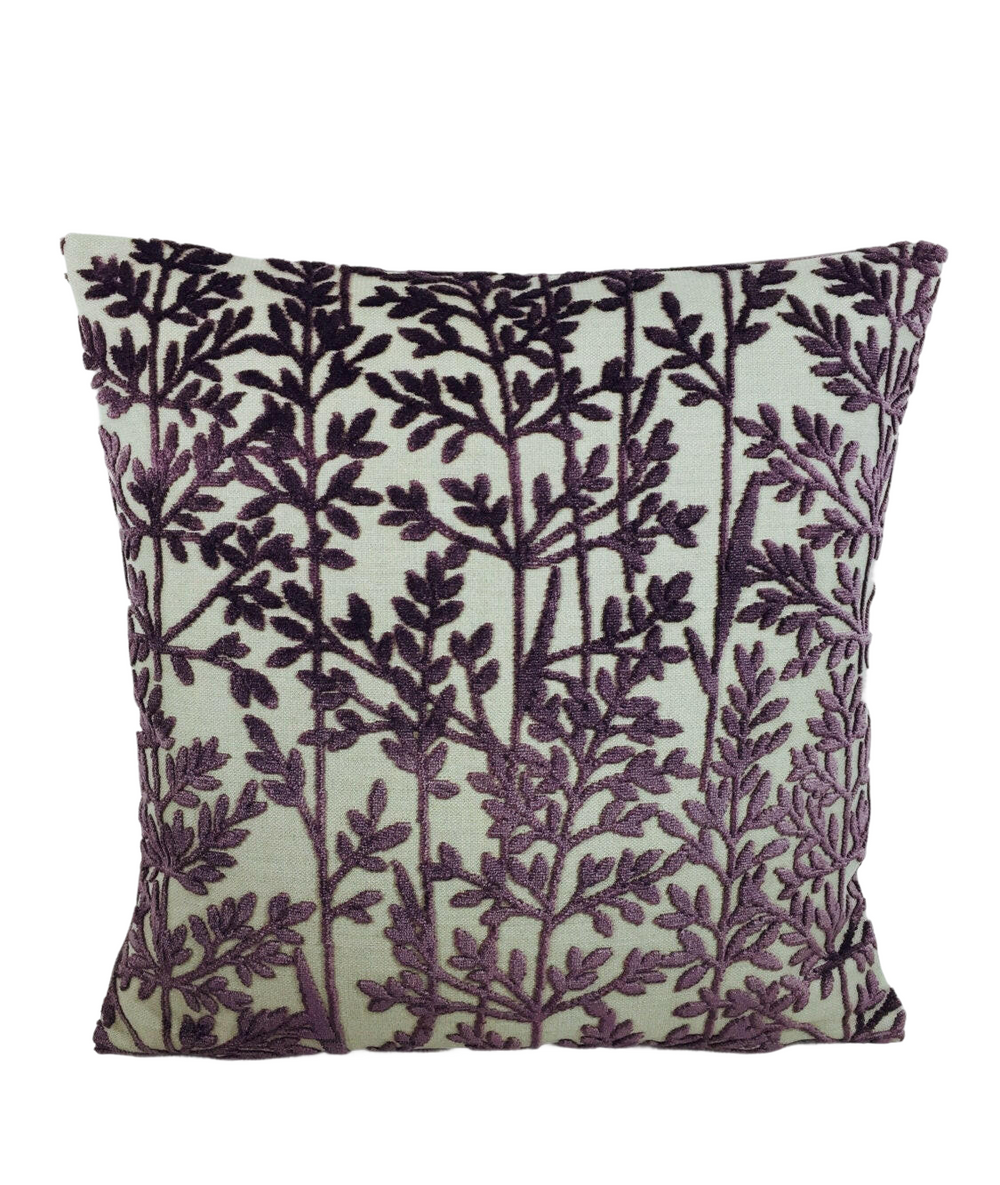 Voyage - Batur - Fig - Stunning Woven Velvet Cushion Cover Throw Pillow Designer Home Decor.