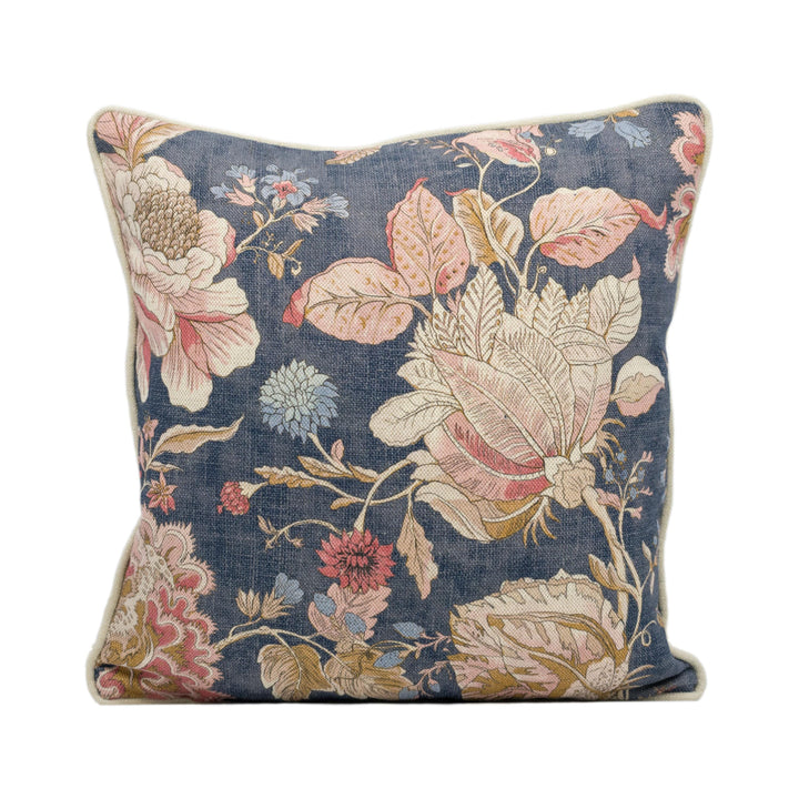 Clarke &amp; Clarke Sissinghurst Cushion Cover – Midnight Spice Floral Throw Pillow