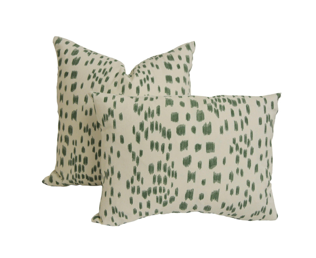Brunschwig and Fils - Les Touches - Green - Luxurious Modern Animal Print Designer Cushion Cover - Luxury Throw Pillow - Handmade Home Decor.
