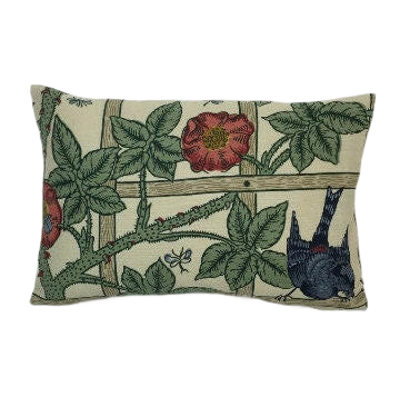 William Morris &amp; Co - Trellis - Ivory / Brick - Cushion Cover Throw Pillow Designer Home Decor.