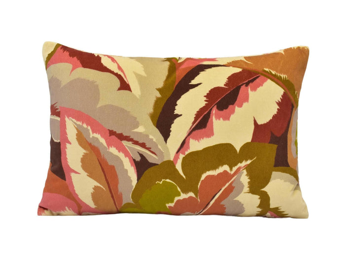 Harlequin - Calathea - Amber Light / Brazilian Rosewood / Pomegranate / Shiitake - Bold Tropical Designer Plant Cushion Cover - Throw Pillow.