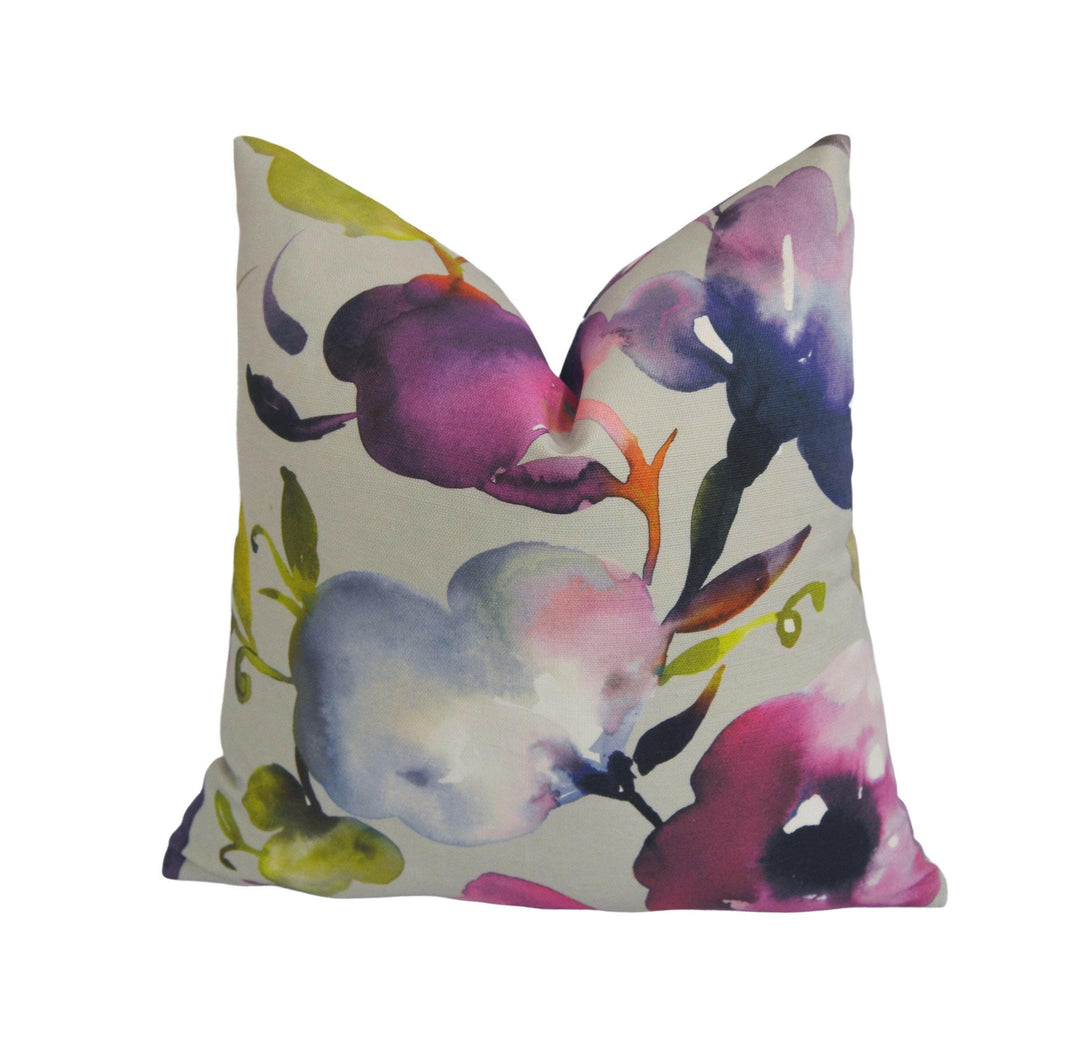 Voyage - Burilda - Lotus - Stunning Floral Cushion Cover Throw Pillow Designer Home Décor.