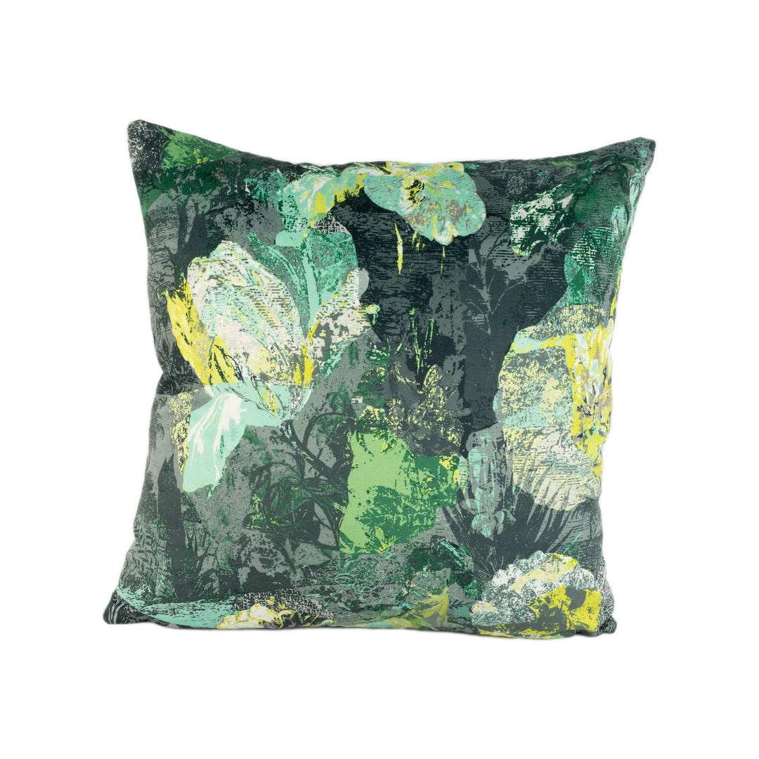 Panaz - Mustique - Green / Grey - Stunning Designer Velvet Cushion Cover Home Décor Throw Pillow.
