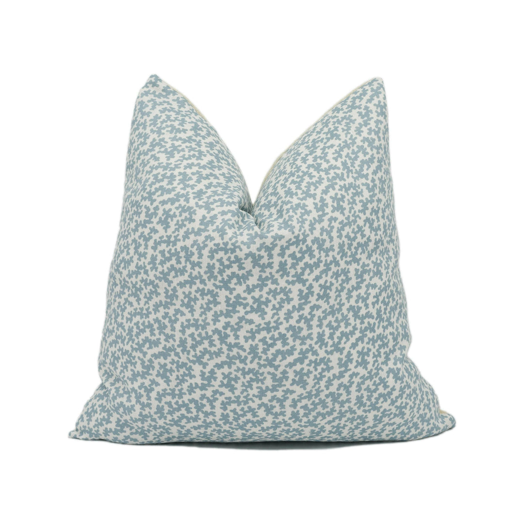 Colefax and Fowler - Seaweed - Aqua - Intricate Coral Reef Truffle Designer Cushion Cover - Fresh Luxury Throw Pillow - Handmade Home Decor.
