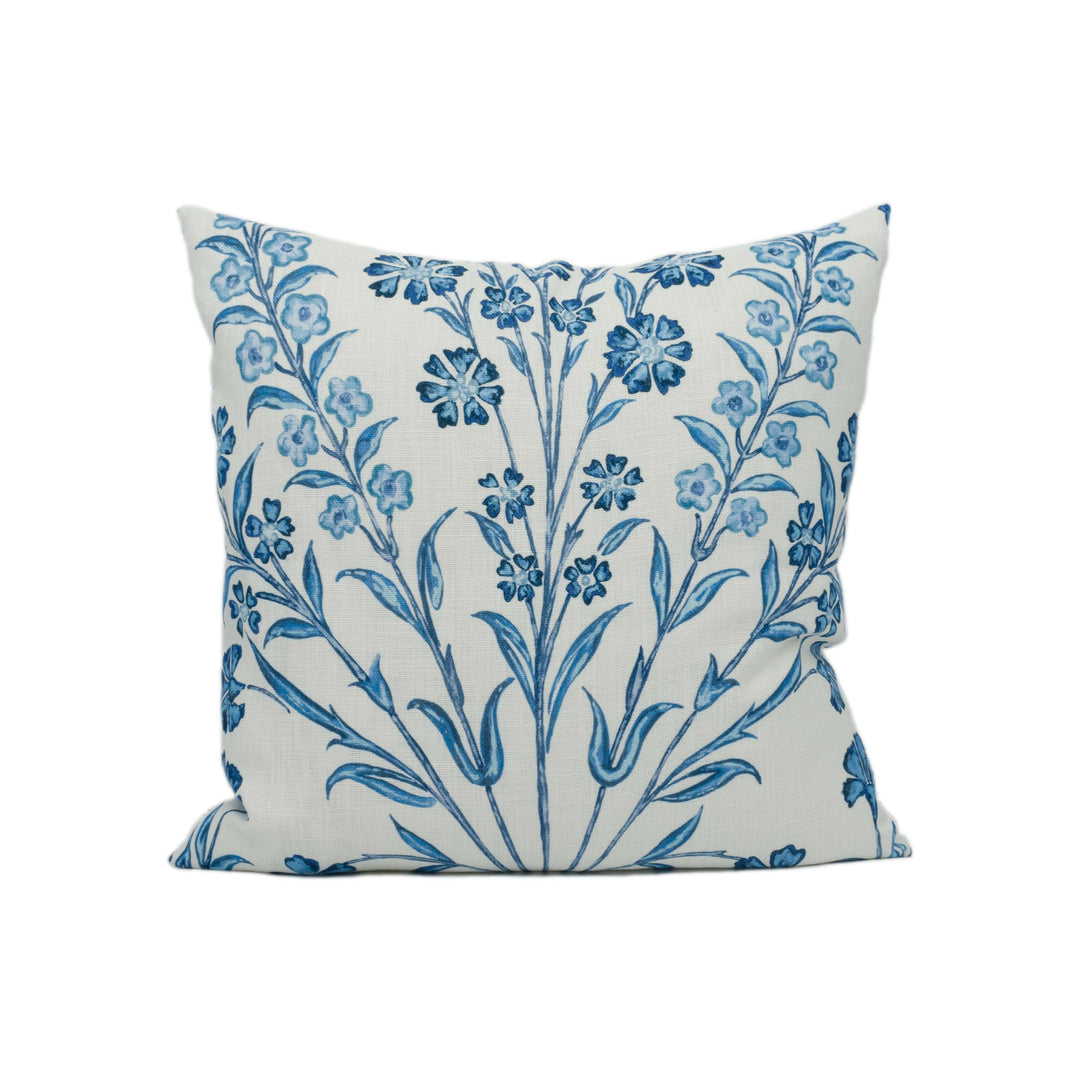 Nina Campbell - Ashdown Chelwood - Blue / Ivory - Classic Floral Cushion Cover - Handmade Throw Pillow - Designer Home Décor.