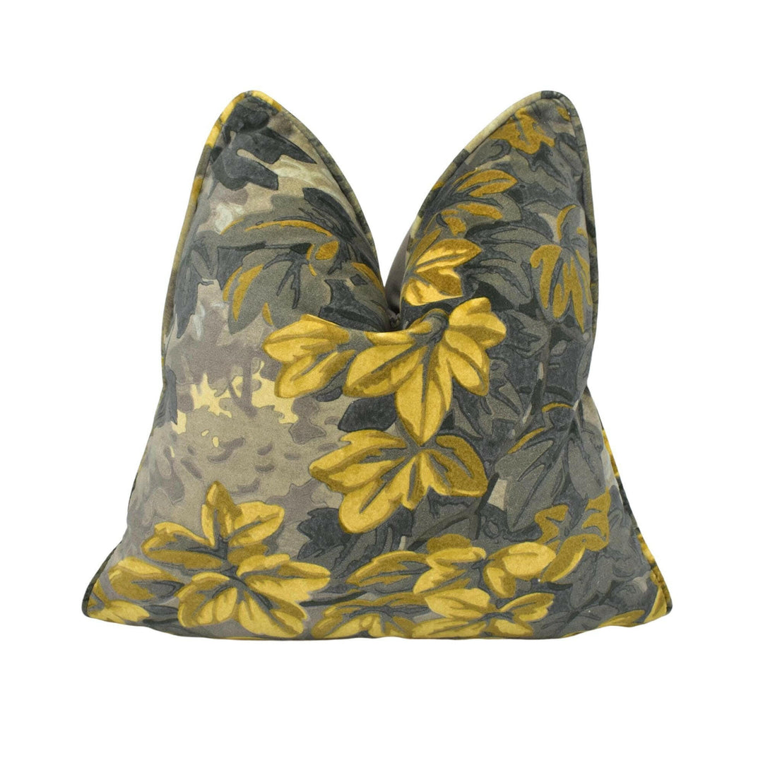 Zoffany - Richmond Park Velvet - Nightfall - Dark Moody Foliage Designer Velvet Cushion Cover - Luxury Throw Pillow - Handmade Home Decor.