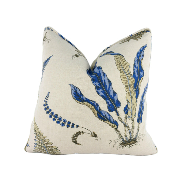 GP & J Baker - Ferns - Indigo / White - Stunning Designer Cushion Cover Home Décor Throw Pillow.
