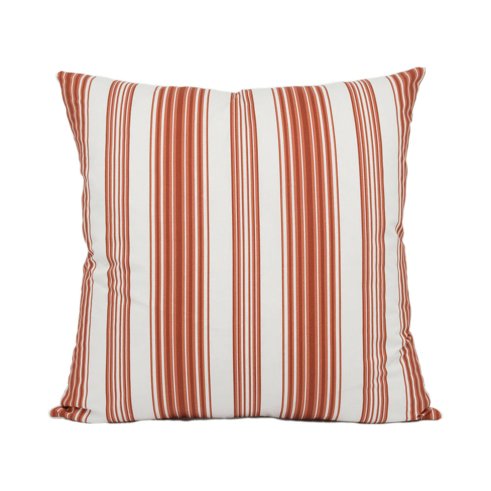 Soane Britain - Trianon Stripe - Sorolla Red - Classic Atmospheric French Stripe Designer Cushion Cover - Luxury Throw Pillow - Handmade.