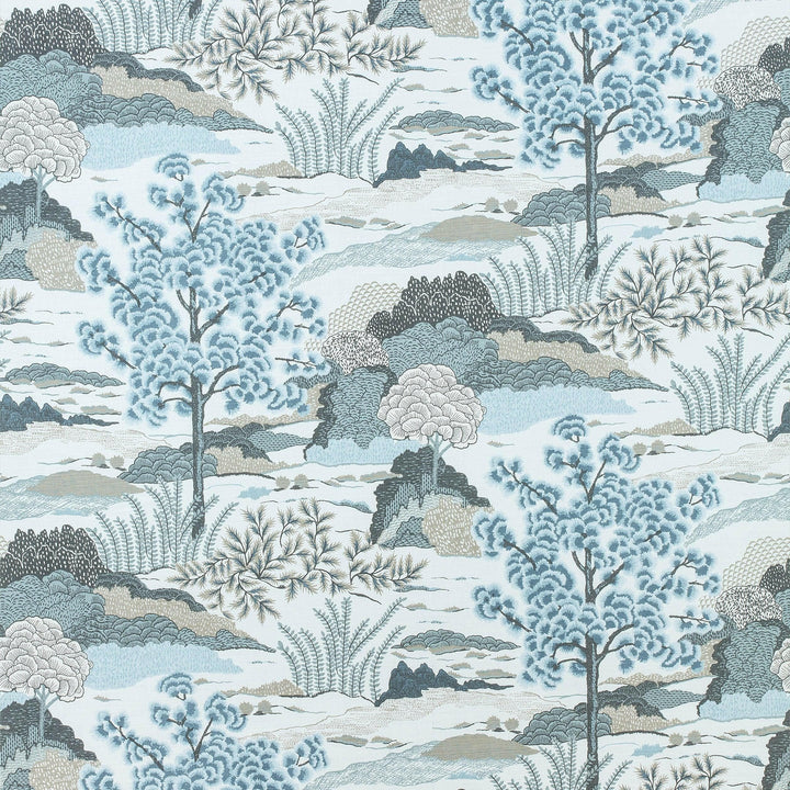 Thibaut - Daintree - Aqua - Professionally Made Roman Blind Made to Measure.