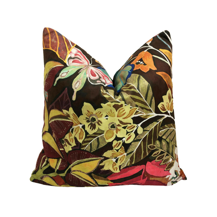Prestigious - Hidden Paradise - Calypso - Tropical Maximalist Velvet Cushion Cover - Handmade Throw Pillow Designer Home Decor.
