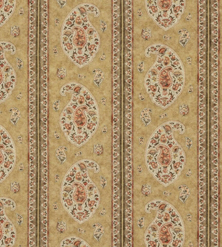 GP & J Baker - Coromandel - Tobacco - Intricately Detailed Kashmir Paisley Designer Cushion Cover - Luxury Throw Pillow - Handmade Home Deco.