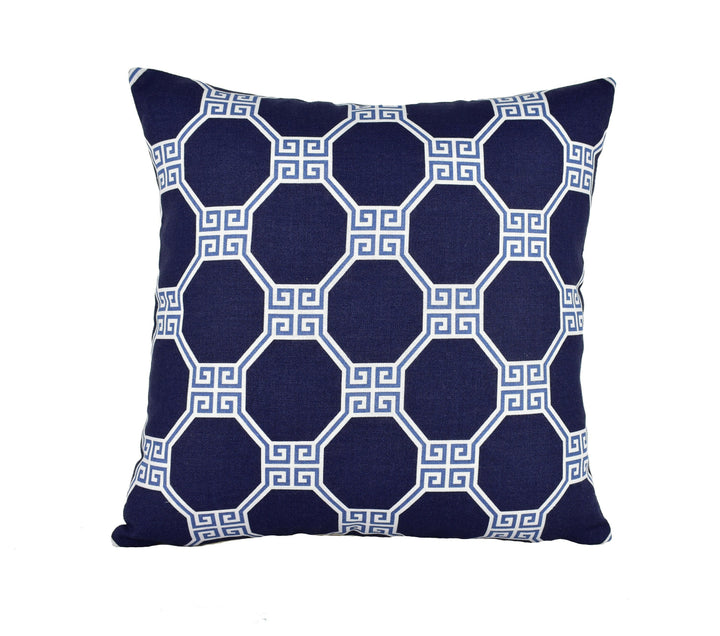 Schumacher - Octavia - Blue - Greek Inspired Hollywood Regency Design Cushion Cover - Handmade Throw Pillow - Luxury Home Decor.