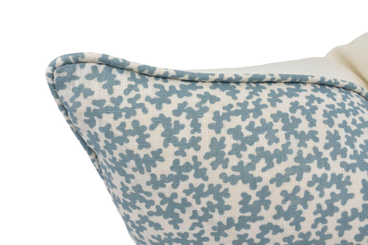 Colefax and Fowler - Seaweed - Aqua - Intricate Coral Reef Truffle Designer Cushion Cover - Fresh Luxury Throw Pillow - Handmade Home Decor.