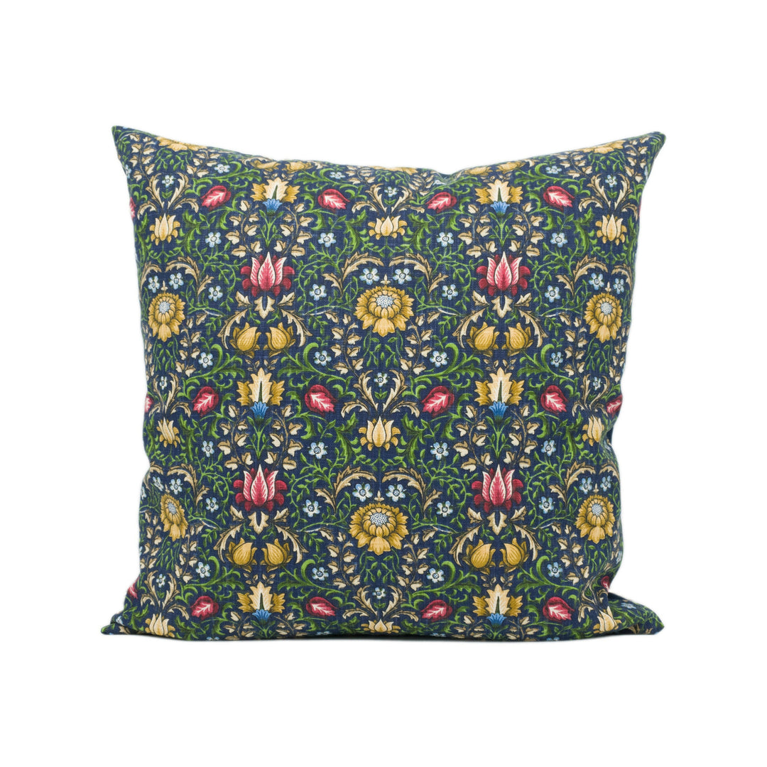 Iliv - Winslow - Jewel - Stunning Blue Floral Cushion Cover - Handmade Throw Pillow - Designer Home Décor.