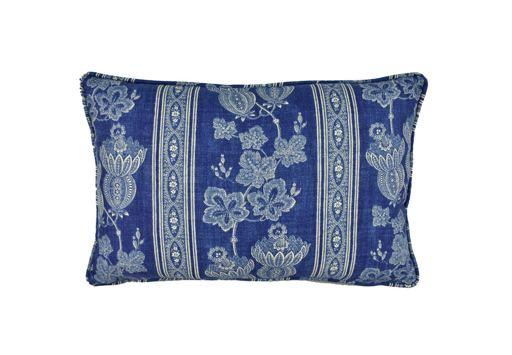 Kate Forman - Maude - Blue - Self Piped Cushion Cover Pillow Throw Designer Home Decor.