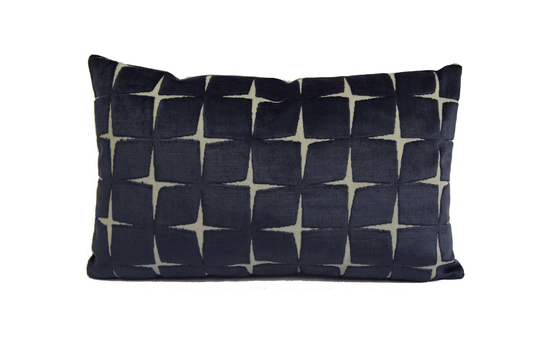 Harlequin - Issoria - Midnight - Glamorous Designer Cut Velvet Cushion Cover Throw Pillow Handmade Home Decor.