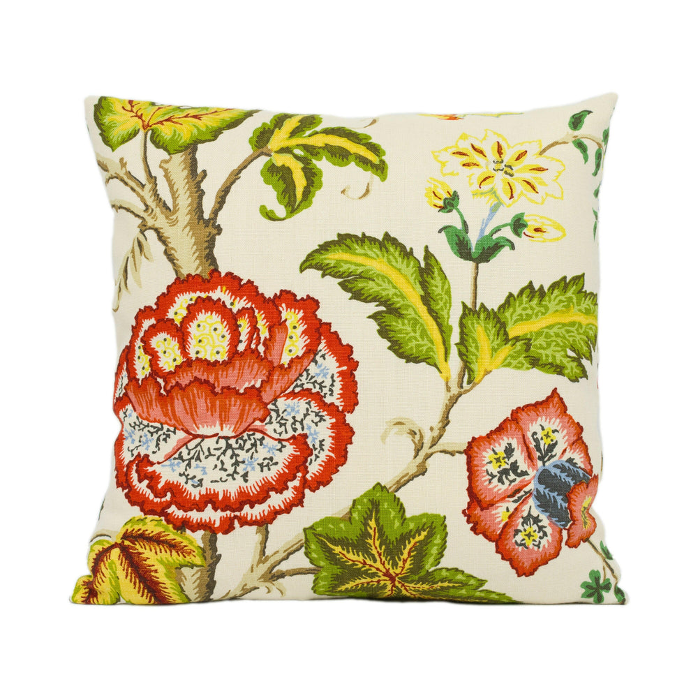 Schumacher - Tree of Life - Ivory - Spectacular Floral Designer Cushion Cover - Handmade Throw Pillow - Luxury Home Decor.