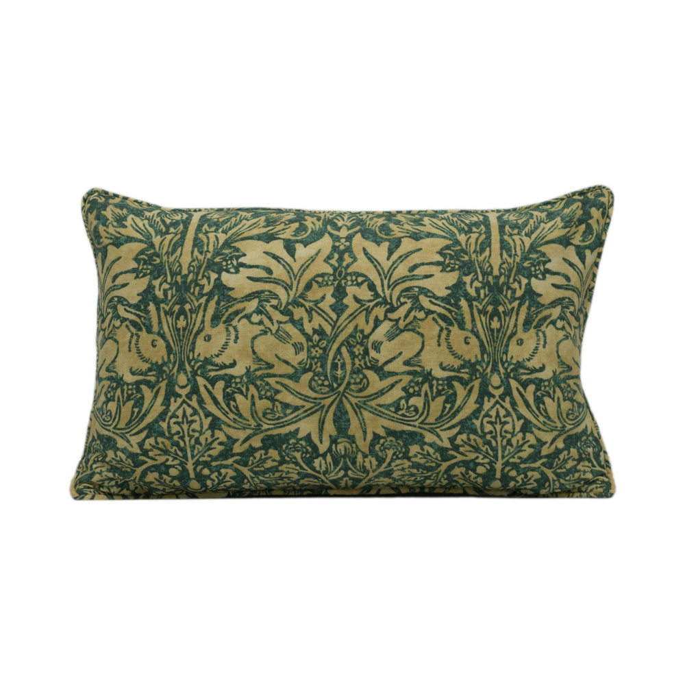 William Morris - Brer Rabbit - Forest / Manilla - Cushion Cover Throw Pillow Designer Home Decor.