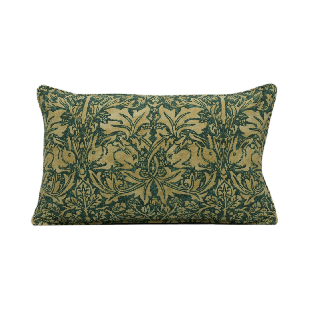 William Morris - Brer Rabbit - Forest / Manilla - Cushion Cover Throw Pillow Designer Home Decor.