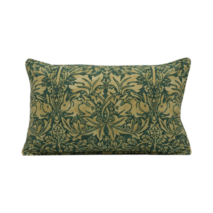 William Morris - Brer Rabbit - Forest / Manilla - Cushion Cover Throw Pillow Designer Home Decor.