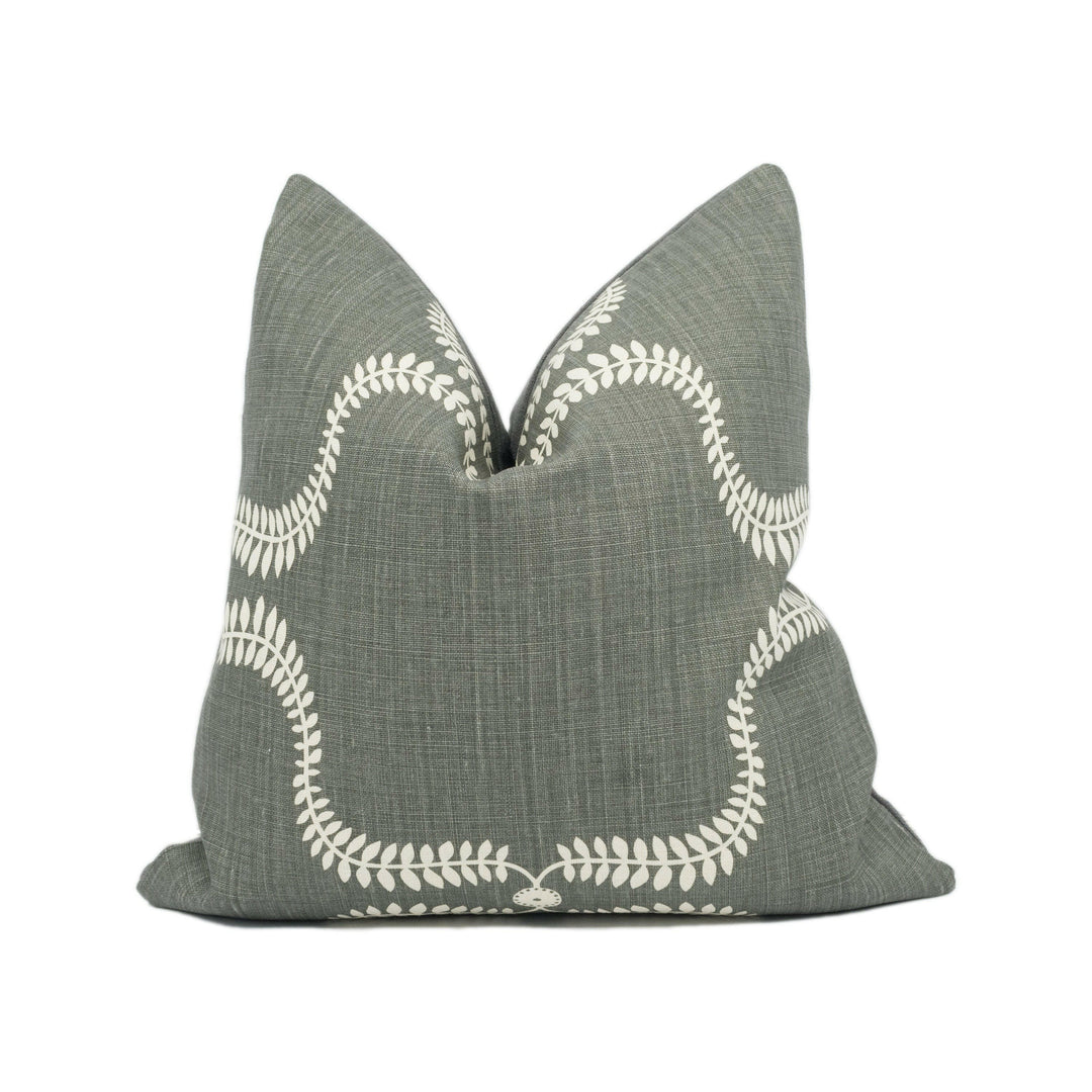 Vanessa Arbuthnott - Up The Garden Path - Winter - Scandinavian Trailing Vine Cushion Cover - Handmade Throw Pillow - Designer Home Décor.