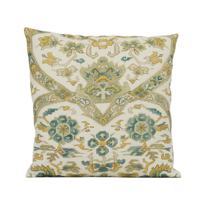 Cowtan & Tout Vermeer Cushion – Celadon Anatolian Linen Print
