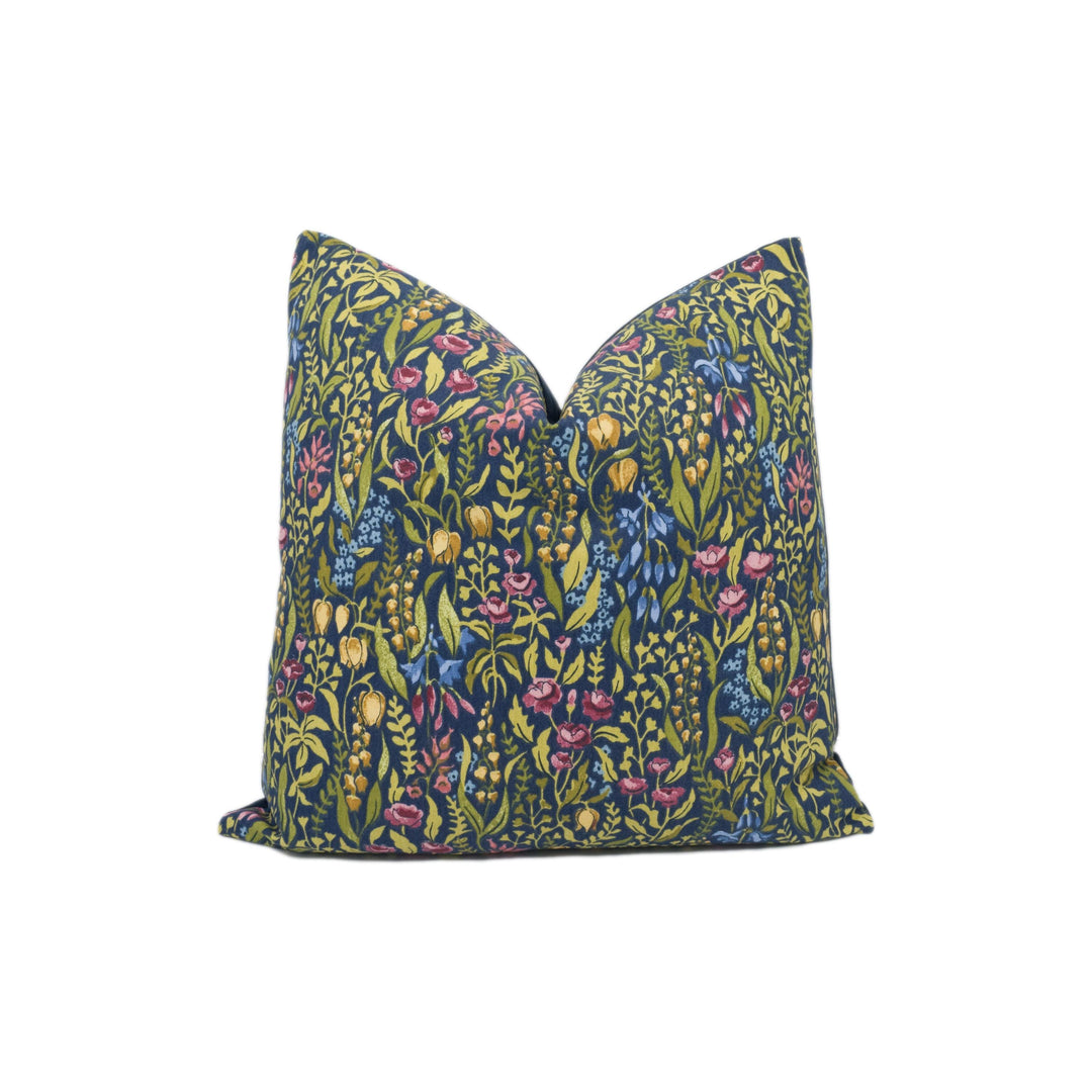 Iliv - Kelmscott - Jewel - Pretty Painterly Busy Floral Cushion Cover - Handmade Throw Pillow - Designer Home Décor