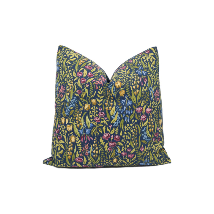Iliv - Kelmscott - Jewel - Pretty Painterly Busy Floral Cushion Cover - Handmade Throw Pillow - Designer Home Décor