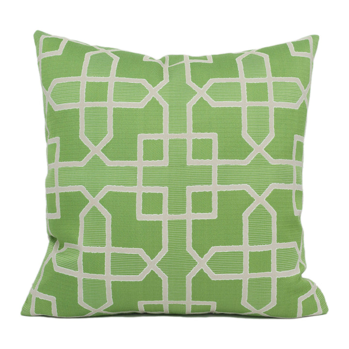 Sanderson - Hampton Weave - Botanical Green - Jacquard Trellis Geometric Cushion Cover - Handmade Throw Pillow - Designer Home Décor.