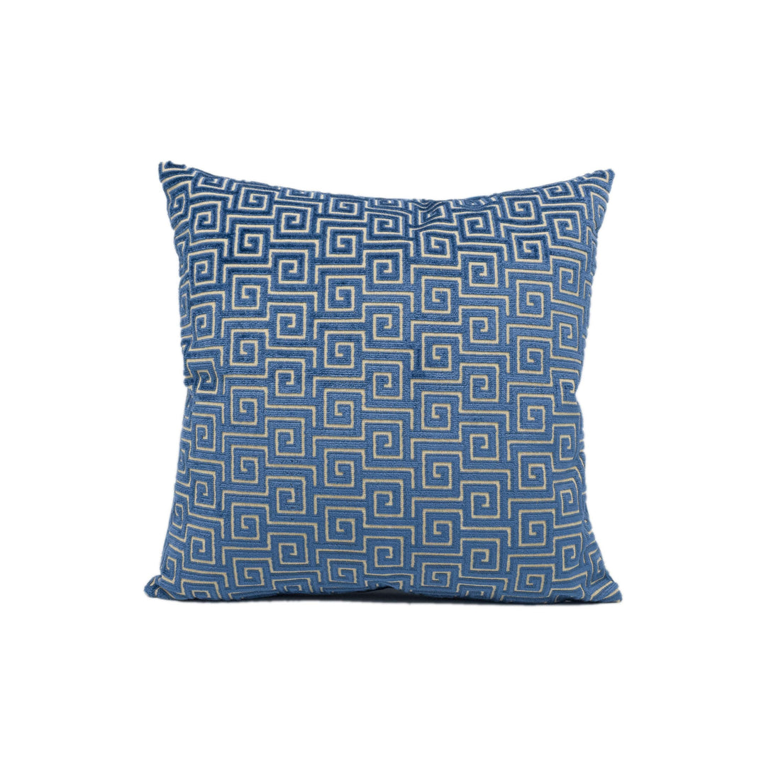 Anna French x Thibaut - Meander Velvet - Navy - Luxurious Geometric Greek Key