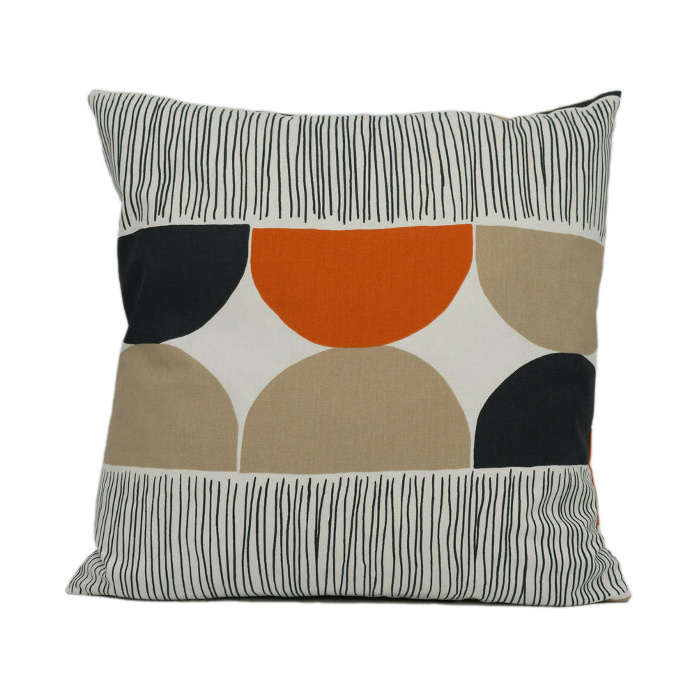 Scion - Octant - Nutmeg / Paprika / Jet - Scandinavian Inspired Geometric Cushion Cover - Handmade Throw Pillow - Designer Home Décor.