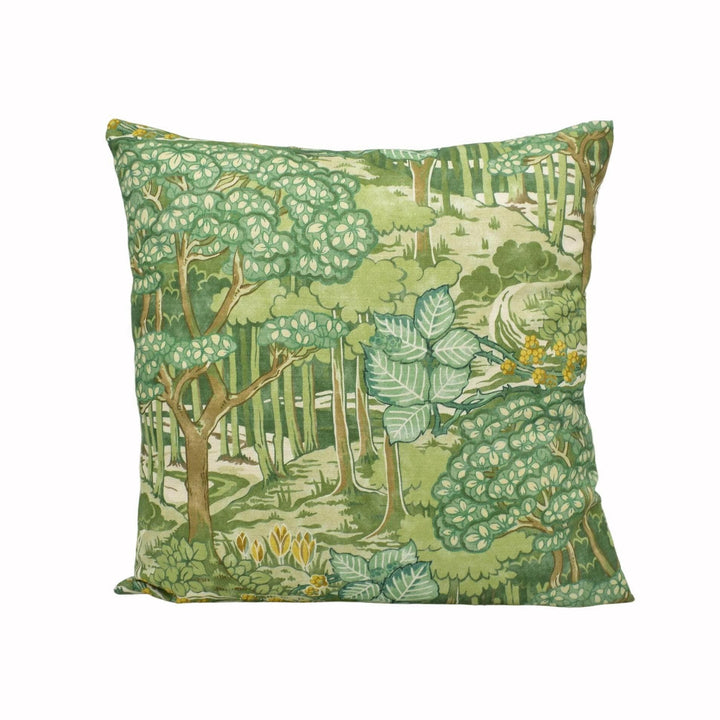 GP & J Baker - Ruskin - Green - Soft Charming Woodland Fauna Designer Cushion Cover - Luxury Throw Pillow - Handmade Home Décor - Scatter.