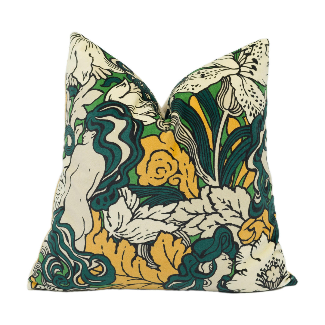 Sanderson Archive - Forbidden Fruit - Absinthe - Gorgeous Velvet Cushion Cover Handmade Throw Pillow Designer Home Décor.