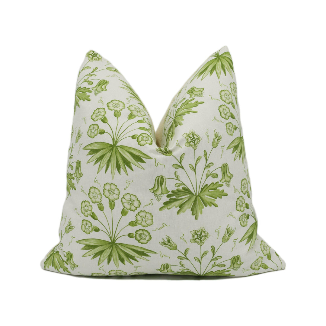 William Morris - Primrose & Columbine - Thyme / Ecru - Pretty Cottage Floral Cushion Cover - Handmade Throw Pillow - Designer Home Décor.