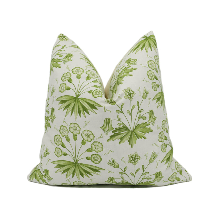 William Morris - Primrose &amp; Columbine - Thyme / Ecru - Pretty Cottage Floral Cushion Cover - Handmade Throw Pillow - Designer Home Décor.